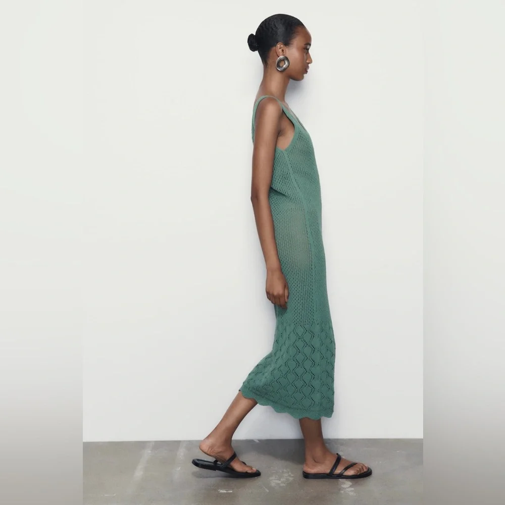 ZARA STRAPPY CHENILLE DRESS - Picture 5 of 5